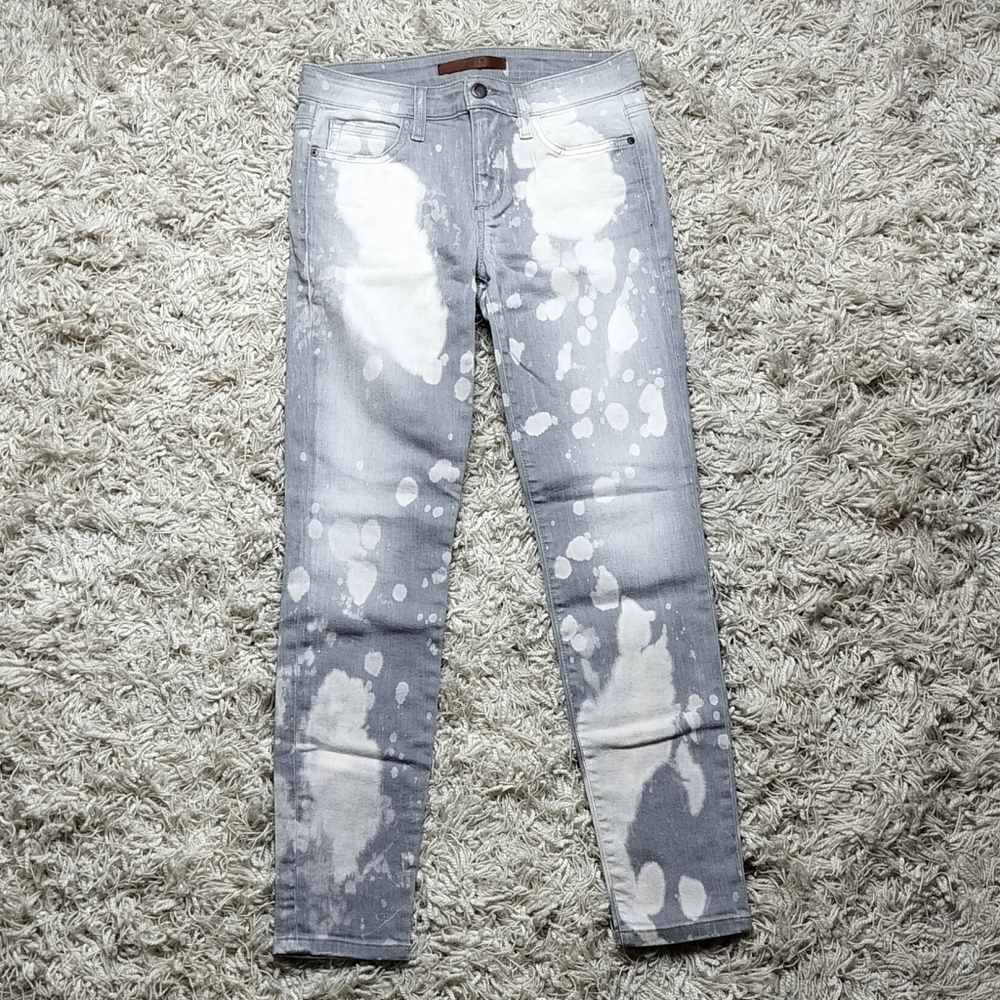 Joe's Jeans Shannen Skinny Ankle Fit, Gray Bleach Dyed, 26